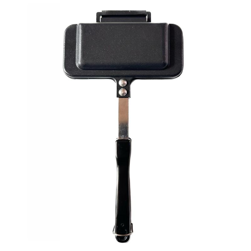 Griglia per Sandwich da Cucina per Colazione, Griglia a Sandwich a Doppia Faccia, Lega di Alluminio, Rivestimento Antiaderente, Costruzione Leggera