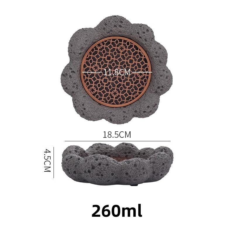 Black Cement Tableware Dinner Plate stone Sashimi sushi Disc Dry Ice Tray Plate Dessert Plates Dim Sum Dish Steak Plates Bowl