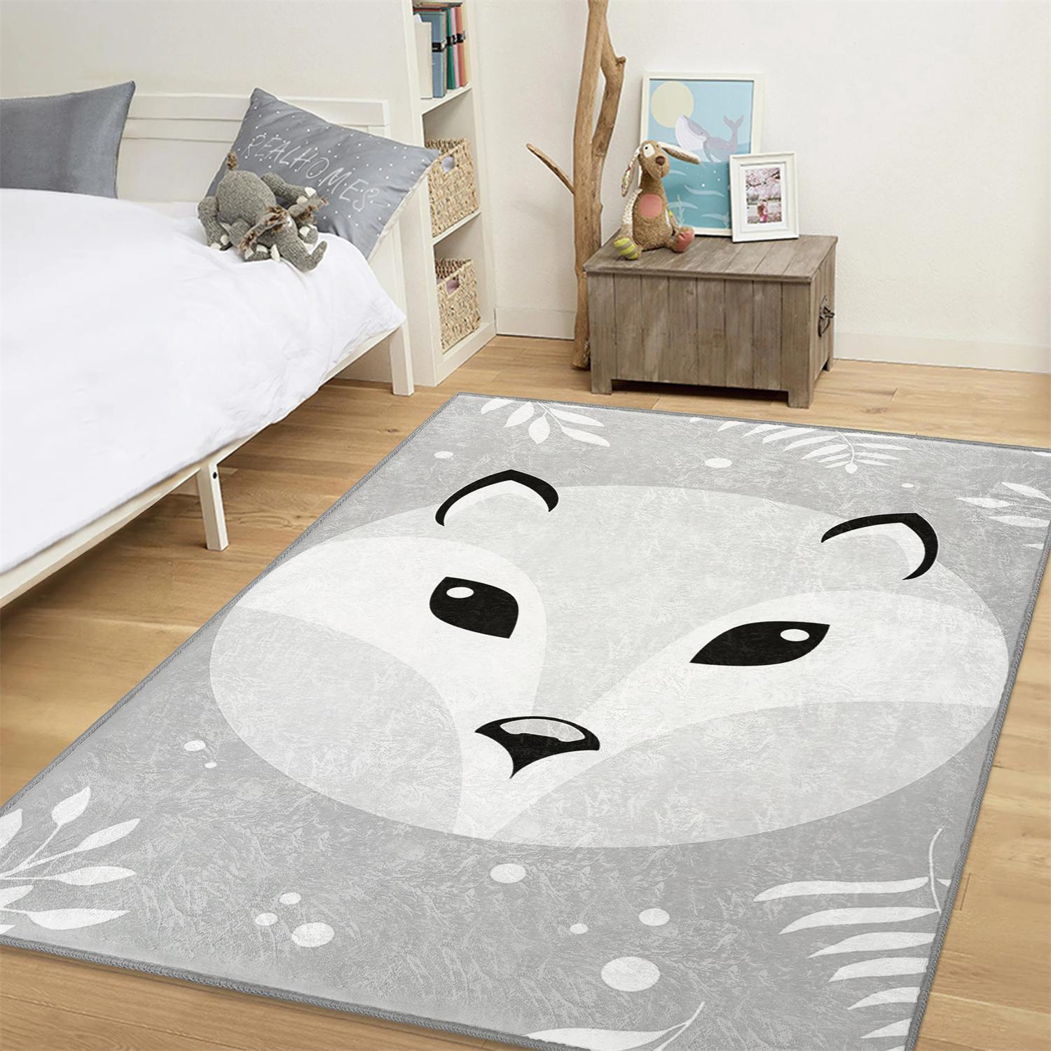 

Белый медведь новорожденный ковер лиса ковер для малышей корова детский коврик Moo животные младенческий коврик нескользящий коврик для детской комнаты подарок для младенцев 40X60cm-16x24in