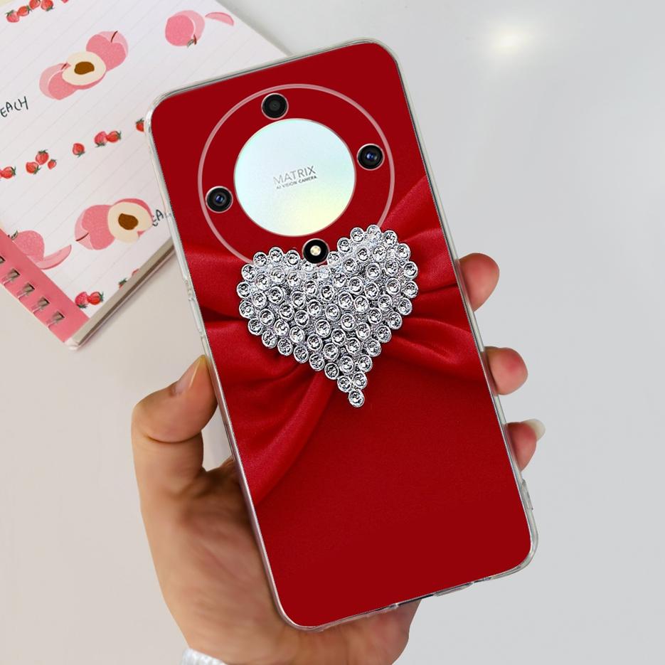For Honor X9b 5G Case ALI-NX1 Cute Cat Butterfly Painted Cover Soft Silicone Phone Cases For Honor X9b X 9b HonorX9b Soft Fundas