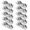10pcs 304 Stainless Steel Steel Wire Rope Clip Double Grips Double Bolt Wire Clamp  Electric Fences