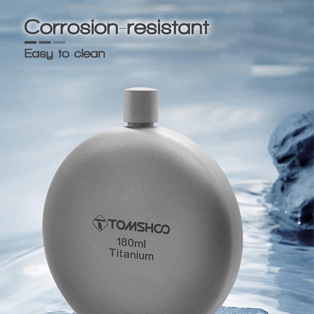 150ml/180ml Titanium Flask Alcohol Whisky Wine Flask with Refill Funnel for Outdoor Camping