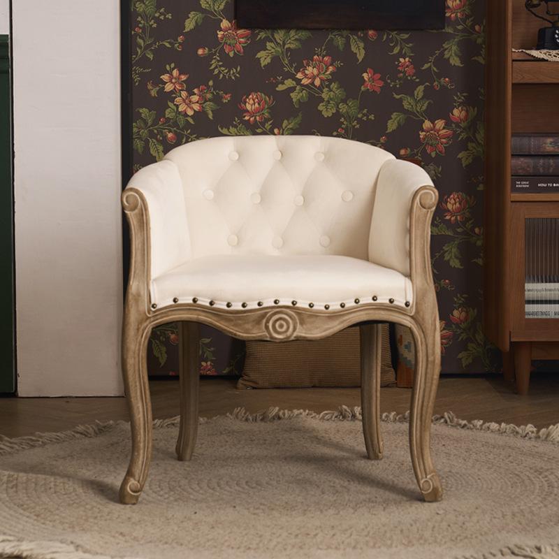 Massivholz-Freizeitstuhl im antiken Stil für Arbeitszimmer, Esszimmer, Schreibtisch oder Balkon - Europäisches & Amerikanisches Design