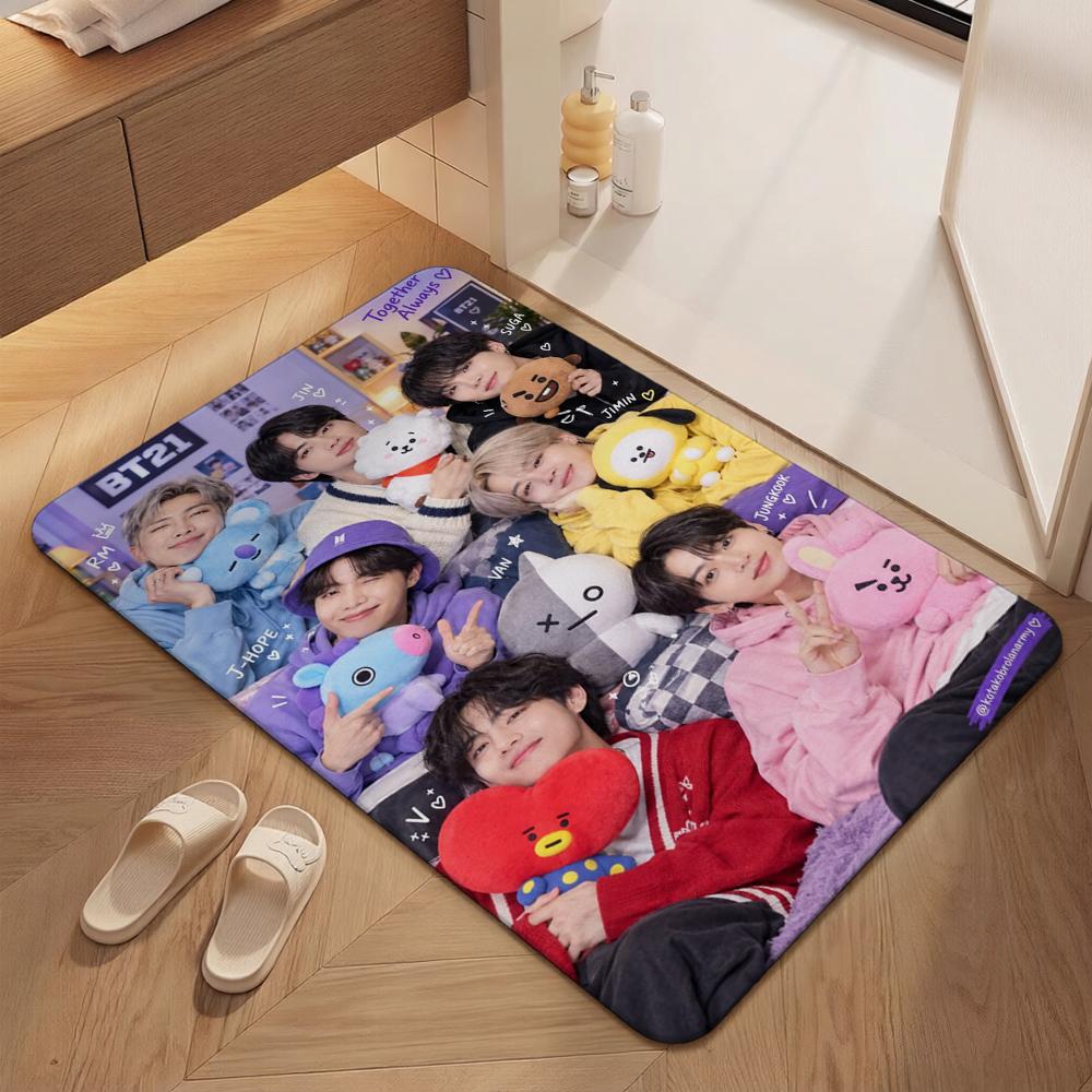 Seventeen Chibi Art Carpet Soft Rug Plush Rug Thick Rug Kitchen Floor Mat Hallway Runner Low Maintenance