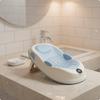 Infant Bath Lounger Temperature Display Gentle Support Bed Foldable for Newborns, Infants Gray