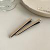 2pc Fashion Advanced Solid PU Hairpin Khaki Style Hair Side Clips for Girls Women Ladies Hair Accessories