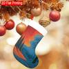 Christmas Decoration Fireplace Hanging Stocking 1pc Swirling Winter Forest Landscape Painting (4) Pattern Chri