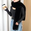 Soft  Thick Long Strip Scarf 180cm Fake Fur Long Scarf Fur Decor Luxury Wraps Shawl Party