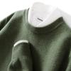 Men's Pure Wool Loose Fit Sweater: Casual & Formal Round Neck for Autumn/Winter