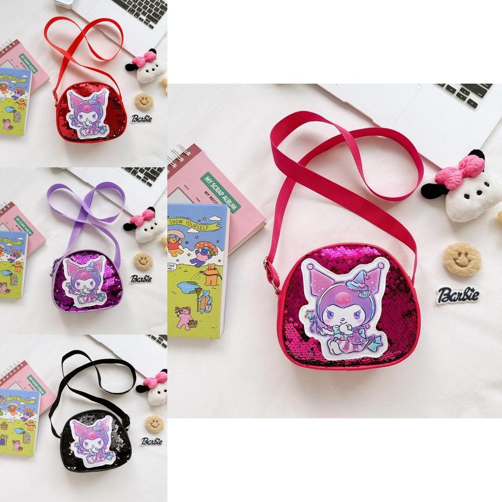 Kids Crossbody Bag With Pu Material And Glitter Design For Girls** Characters Included)