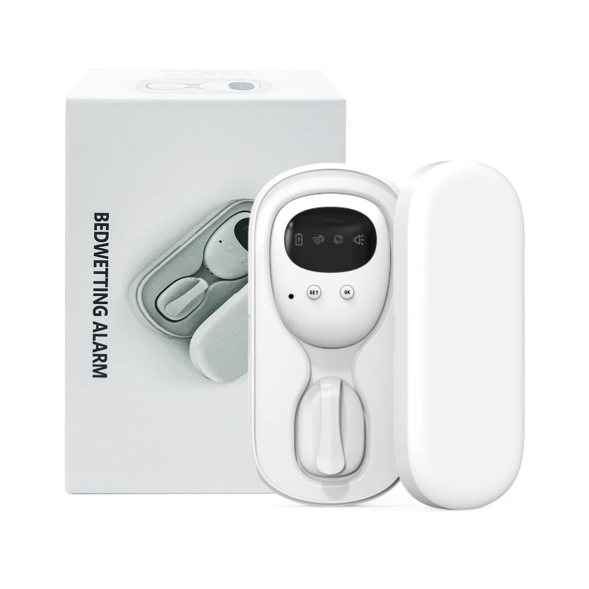 

Беспроводной будильник от энуреза для мальчиков и девочек - USB-перезаряжаемый со звуковыми и вибрационными оповещениями - Дальность 10-20 м - Без проводов