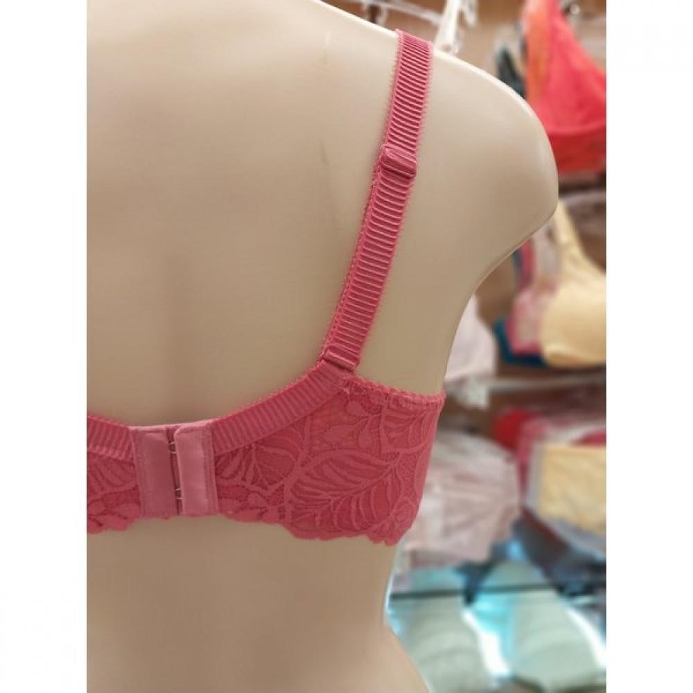 Pink Lace Non Woven Full Cup Bra Br4424 Pk