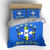 Set Biancheria da Letto Brasile CBF Blu Copripiumino Copripiumino Federe (1 * Copripiumino 2 * Federe, senza piumino)