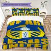 Leeds United Vzorované povlečení Sada přikrývky Potah na přikrývku Povlak na polštář Domácí dekorace Dárek k narozeninám (1 * povlak na peřinu + 2 * povlak na polštář bez jádra)66