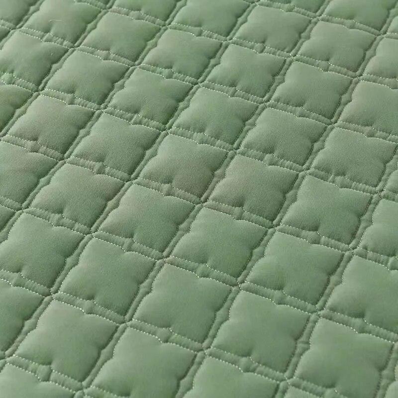 Husă de saltea matlasată super-impermeabilă, pentru o singură persoană, din bumbac brut, matlasat anti-umedare, cearșaf de pat nu este inclusă Față de pernă