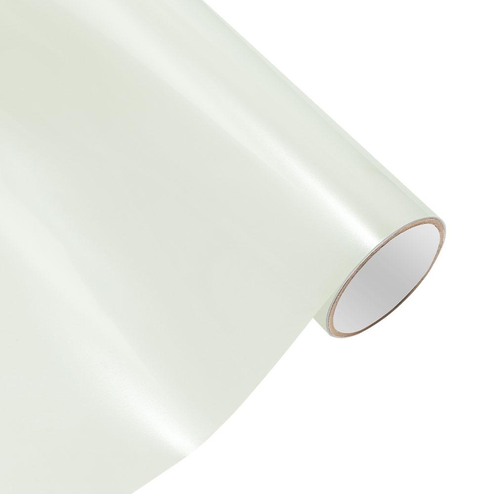 Ultra Gloss Car Vinyl Film PET Metallic White Glossy Car Wrap Decal Auto DIY Decoration Accessories With Air Release Technology