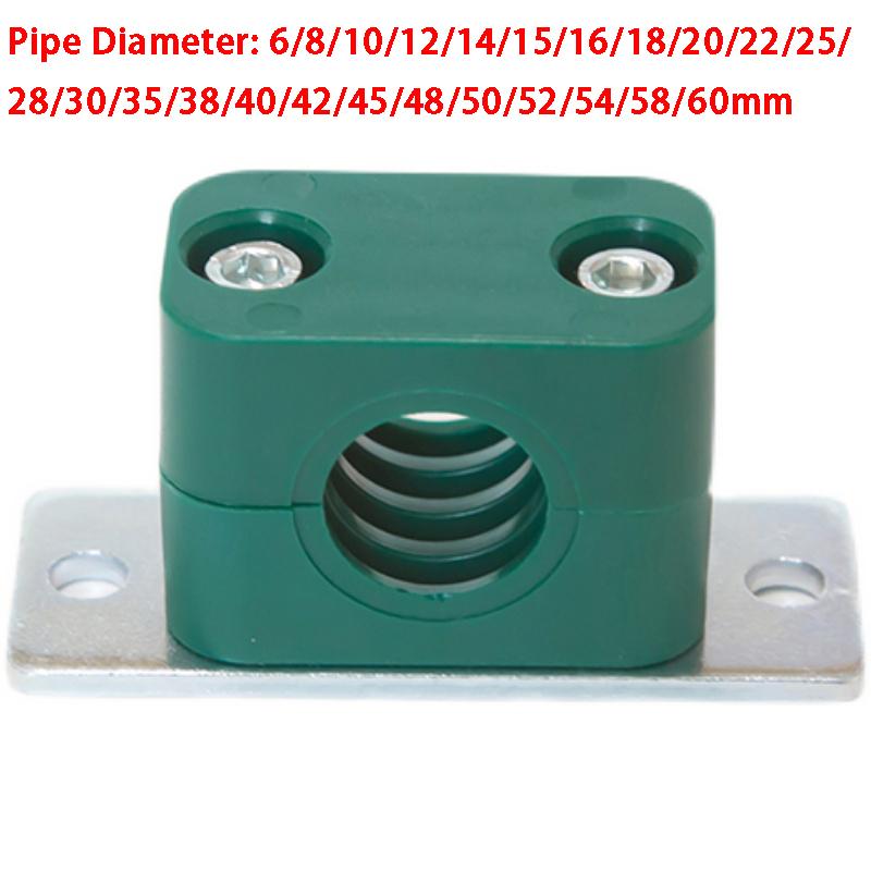 3PCS 6/8/10/12/15/16/18/20/22/25/28/30/35/40/50/60mm Diameter Pipe Bolted Plastic Clips Pipe Clamp Tube Fastener Assortment Kit