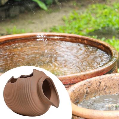 Akvaryum Dekorasyonu ve Masaüstü Aksesuarı için 4 X 3.7 3.5 İnç Seramik Çeşme