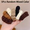 5Pcs/Lot High Accessories Rubber Band Hair Rope Durable Seamless Ties Ribbons Scrunchies