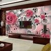3d Stereo Relief Flower Photo Wallpaper Circle Modern Simple Mural Dining Room Living Room Sofa Background Wallpaper