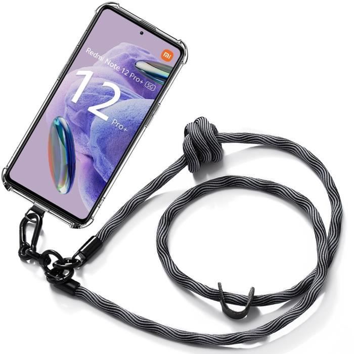 Case - E.F.CONNECTION - For Xiaomi Redmi Note 12 Pro+ 5G - Transparent - Anti-Scratch - Removable Lanyard