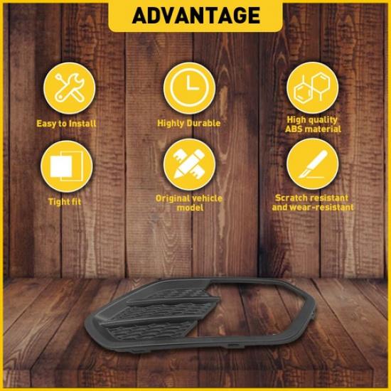 For Kuga 2017 Ford Escape 2018 Fog Light Lamp Cover Bezel Passenger Side US