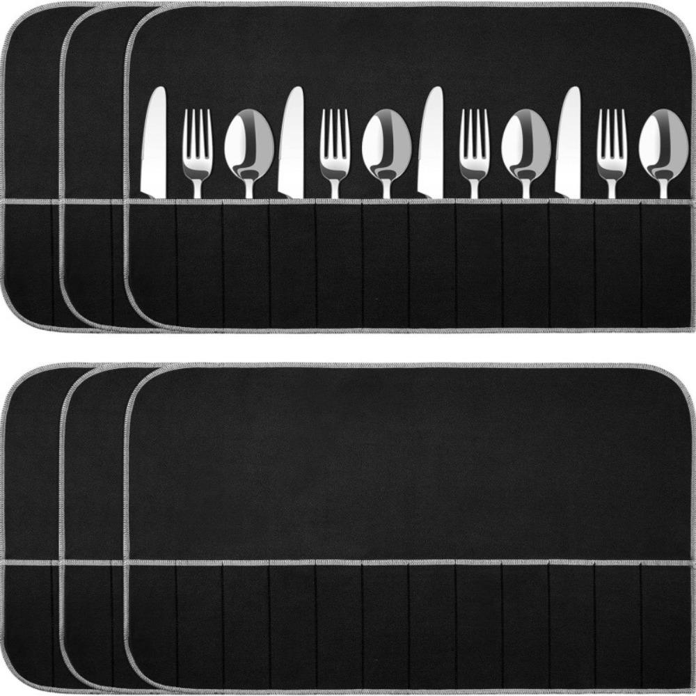 

Felt Silverware Storage Bag Large Capacity Utensils Organizer Portable Cutlery Pouch Kitchen 1pcs