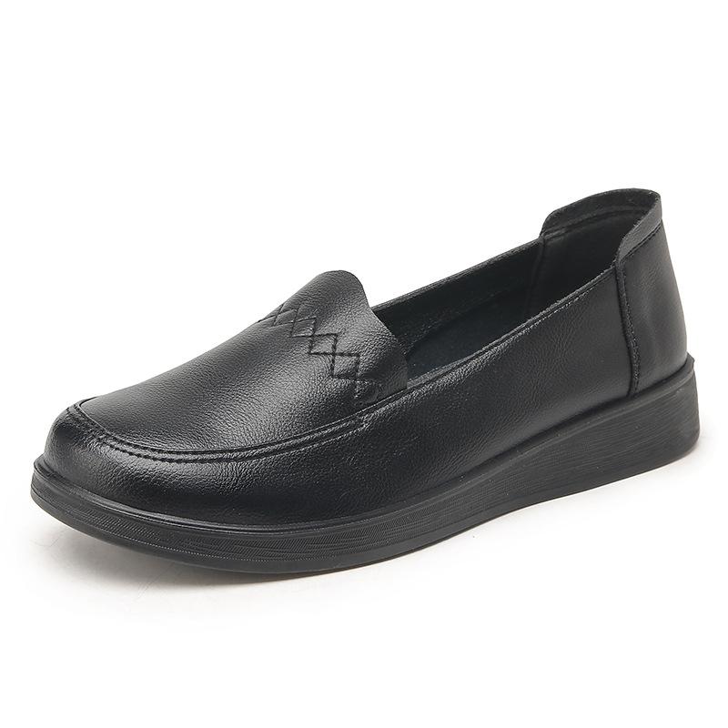 

Большой размер 35-42 Женские черные оксфорды кроссовки мягкая подошва женская обувь женская обувь комфорт мама мягкие кожаные мокасины 42