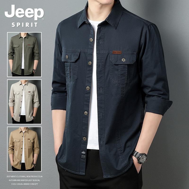 Men's Versatile Long-Sleeve Plus Size Casual Shirt - Lightweight Lapel Design for Spring & Autumn