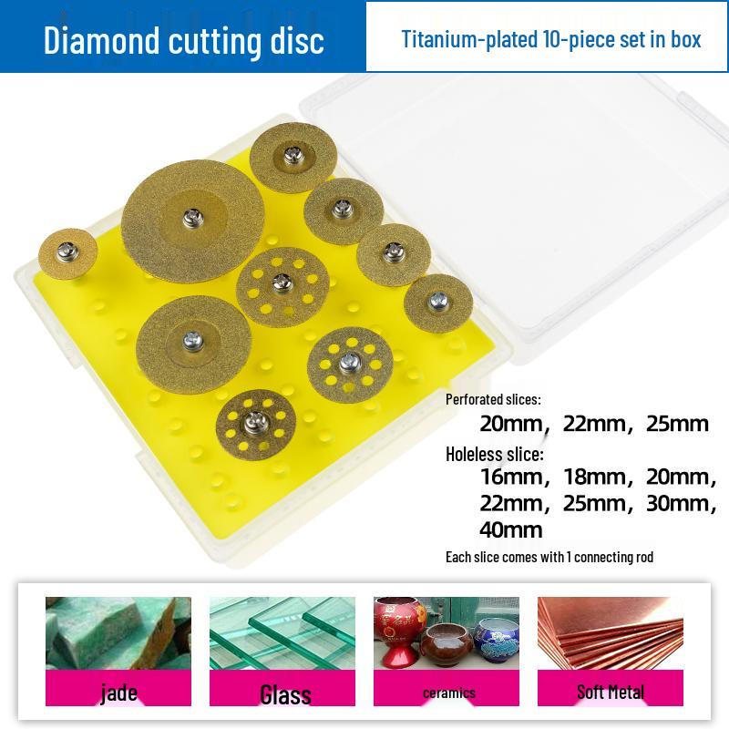 Diamond Cutting Disc for Grout, Jade, Glass, Ceramic; Seam Cleaning Blade for Hand Drill, Small Slice for Wine Bottles.