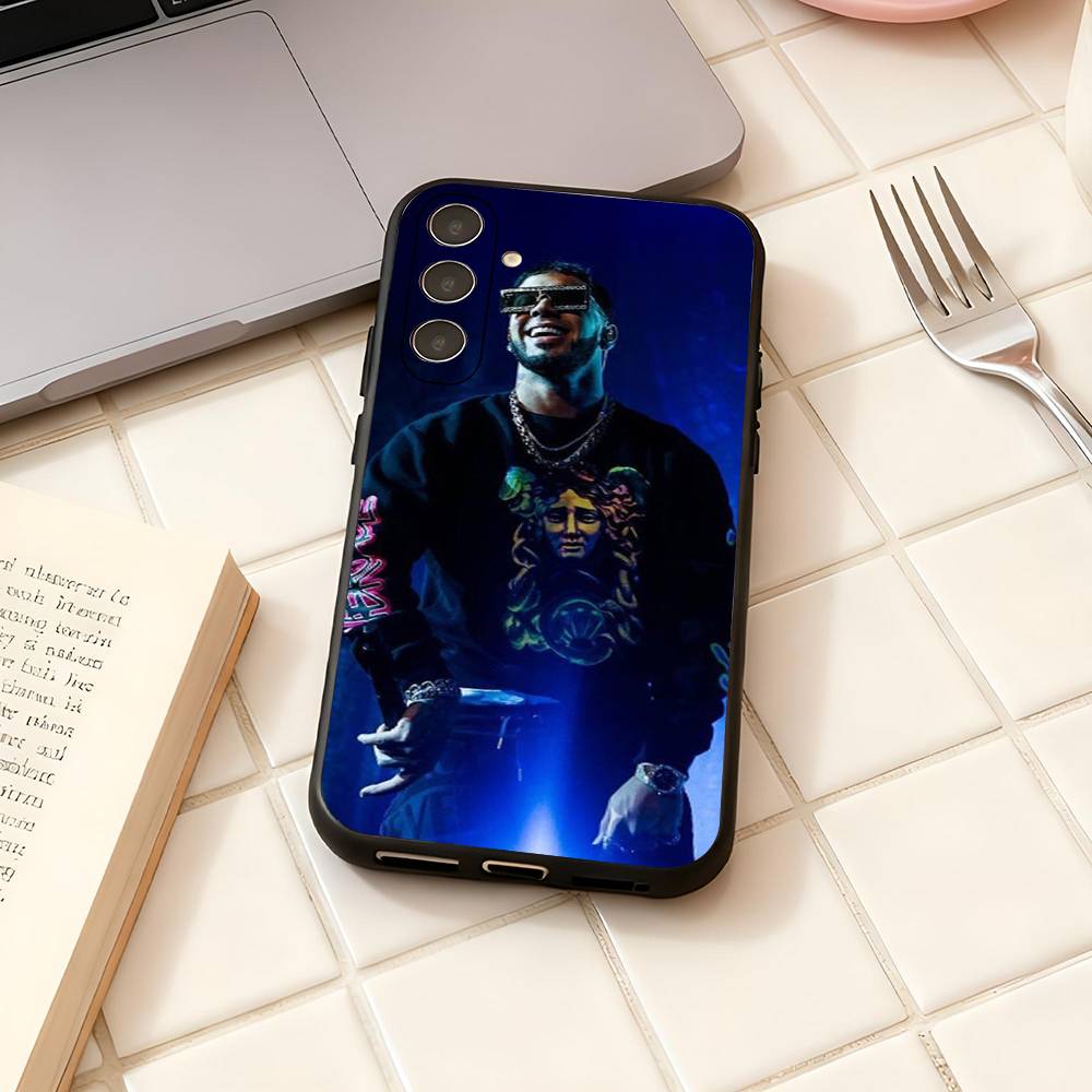 A-Anuel-L AA Luxury Black Phone Case For Samsung Galaxy S23 S24 S25 Ultra S22 Plus S21