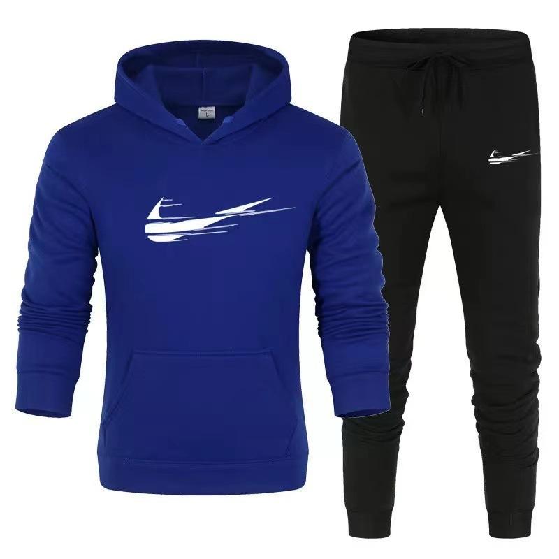 Nuovo Pullover Casual Sportivo Autunno e Primavera Felpa con Cappuccio Stampata Moda Uomo