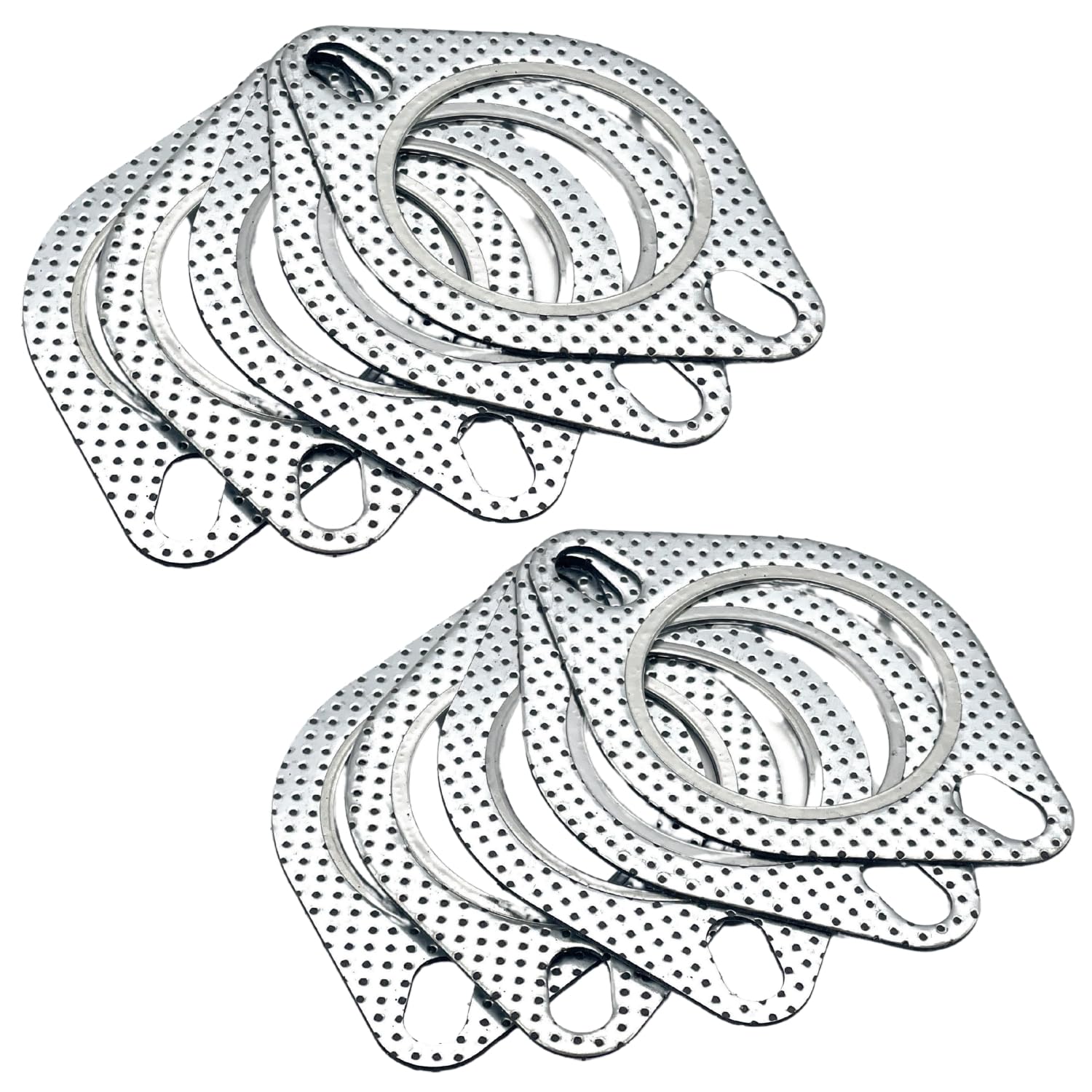 

shymie 60mm Muffler Gasket Cover Engine Turbo Muffler Motorcycle Exhaust Flange Motorcycle Metal Ring Exhaust Pack of 10