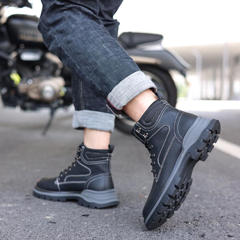 Модные ретро ботинки мужская обувь пустынные ботинки из коровьей кожи британский стиль — фото 5