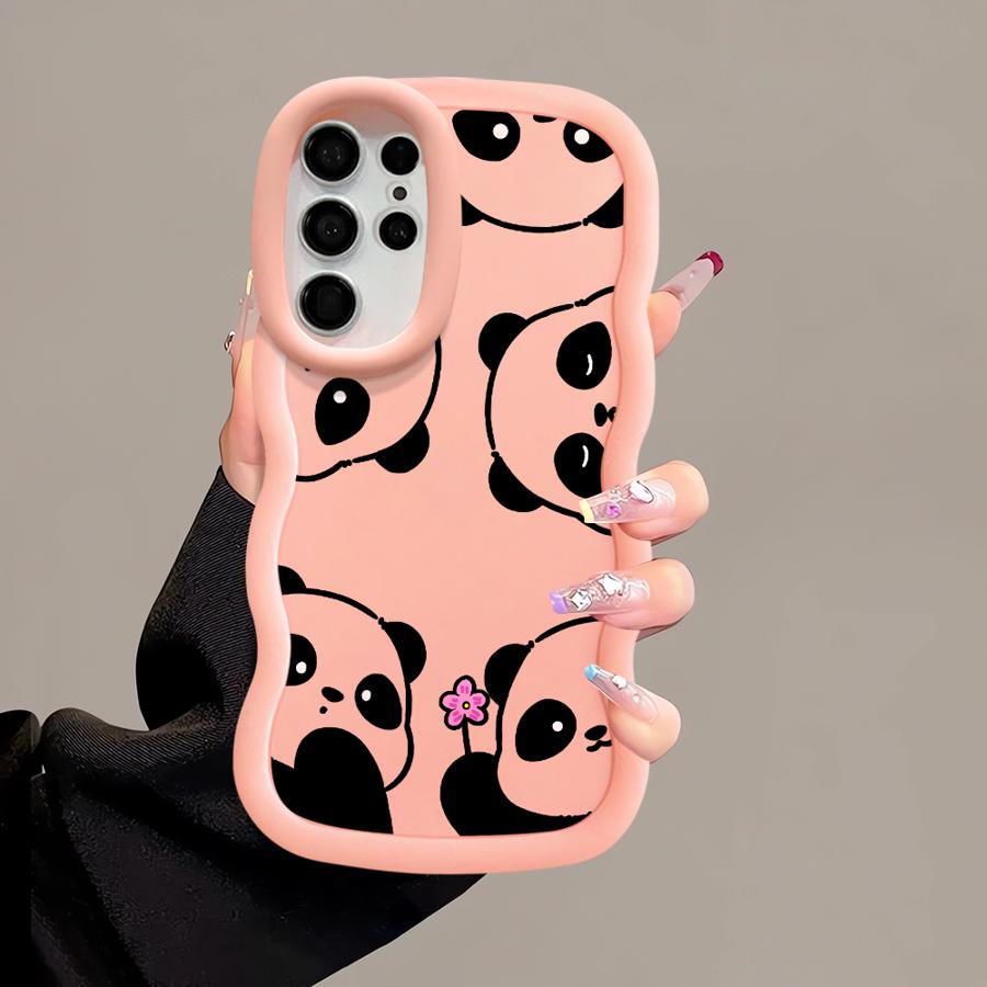 Animal Panda Soft Phone Cover Case for Samsung Galaxy A26 S21 S25 S24 S22 Ultra S20 FE A25 S23 Plus A54 A35 A34 A36 A55 A24