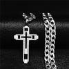 Cross Stainless Steel Choker Necklace for Man Gold Color Men's Chain Necklace Jewelry Corrente Masculina N1173S02