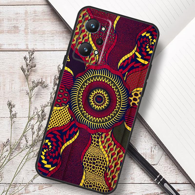 African Style Fabric Print For Realme C75 C67 C61 C55 C53 C51 C21Y C25S GT 7 5 6 Pro GT 6T 10 11 12 13 14 Pro Plus Case