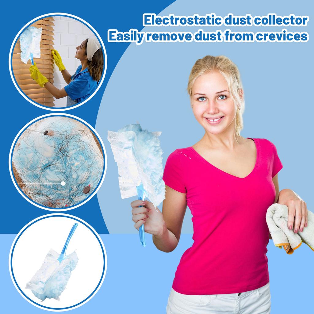 Electrostatic Removal Duster Household Cleaning Sweeping Disposable Fiber Brush Head Adsorption Removal Brush