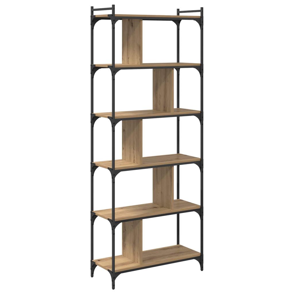 Artisan Oak Bookshelf 76 x 32 x 192 cm Particleboard