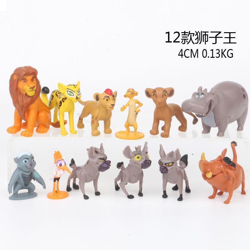 The 12pcs Movie Lion King Simba Cake Toppers Action Figure Doll Set Kid Gift Toy