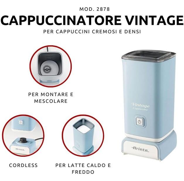 Milk Frother Ariete 2878 Vintage Electric, Blue