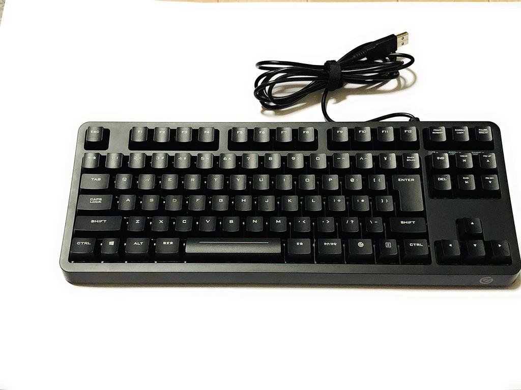 Elecom TK-G01UKBK Wired Mechanical Gaming Keyboard, Full Key Rollover, Japanese Layout, 50 Million Key Presses, Black