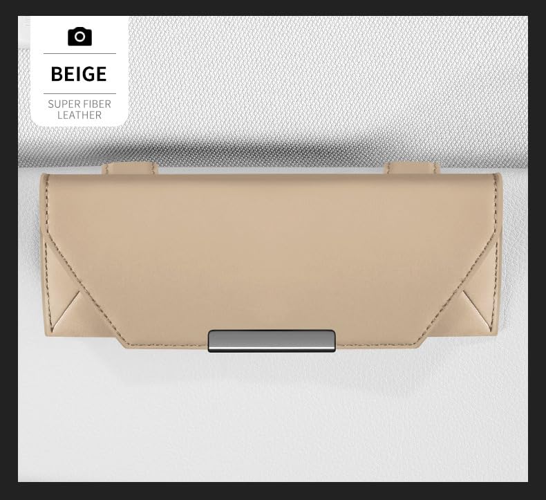 Hana Car Glasses Sun Visor Sunglasses PU Napa Leather Magnetic Car Interior Scratch Easy Stylish [Ima Nodo] Case, Mount, Holder, Leather, Style,