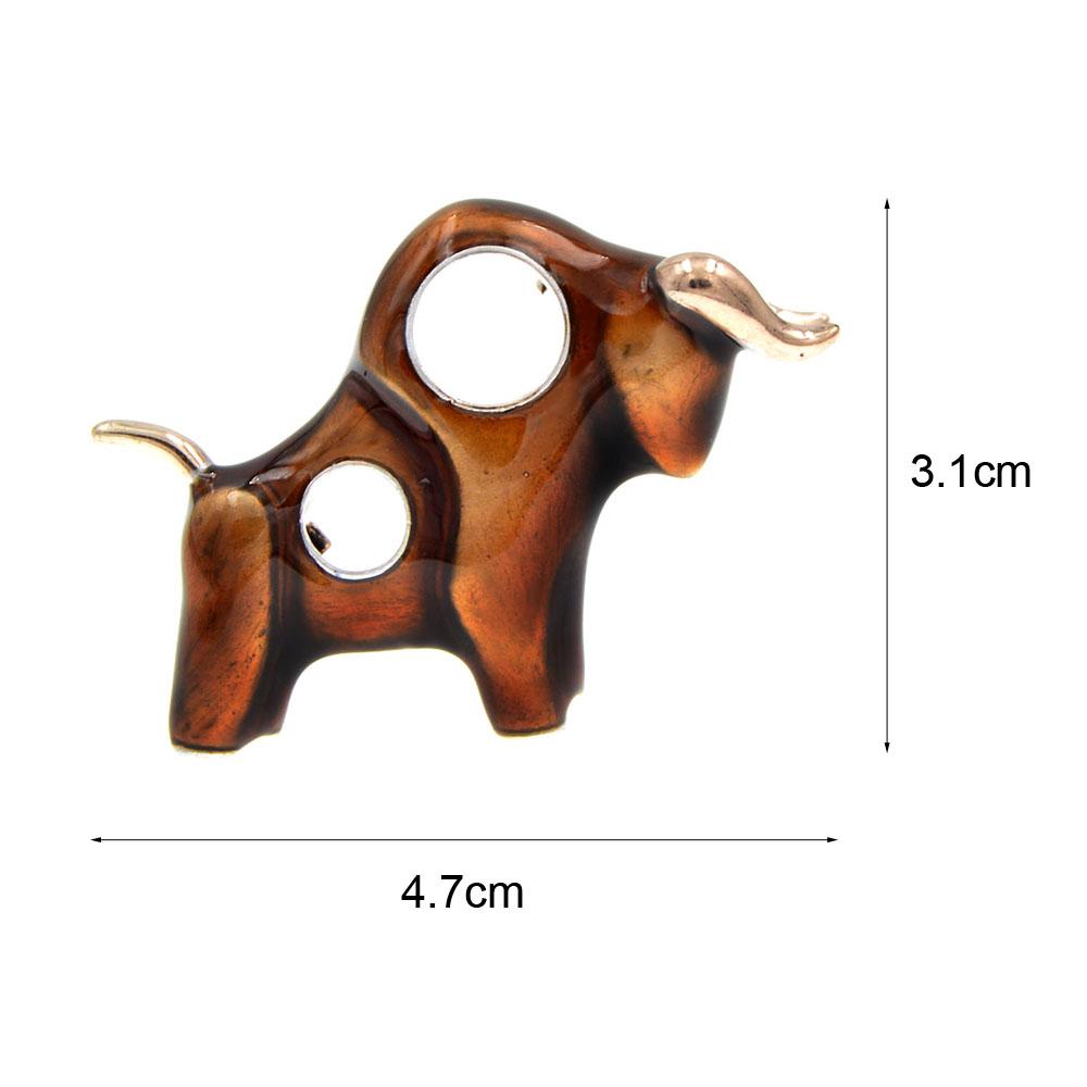 Nowa emaliowana mocna broszka z bykiem unisex kobiety i mężczyźni Pin broszki biżuteria dla zwierząt akcesoria zodiaku 2 kolory