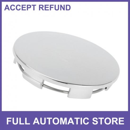 Single 68mm 2.68 OD Universal Wheel Hub Center Caps Auto Hub Cover Chrome Silver
