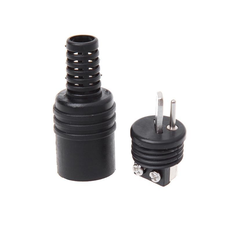 10pcs/set 2 Pin Black DIN Plug Speaker And HiFi Connector Screw Terminals Connector Power Plug Adapters