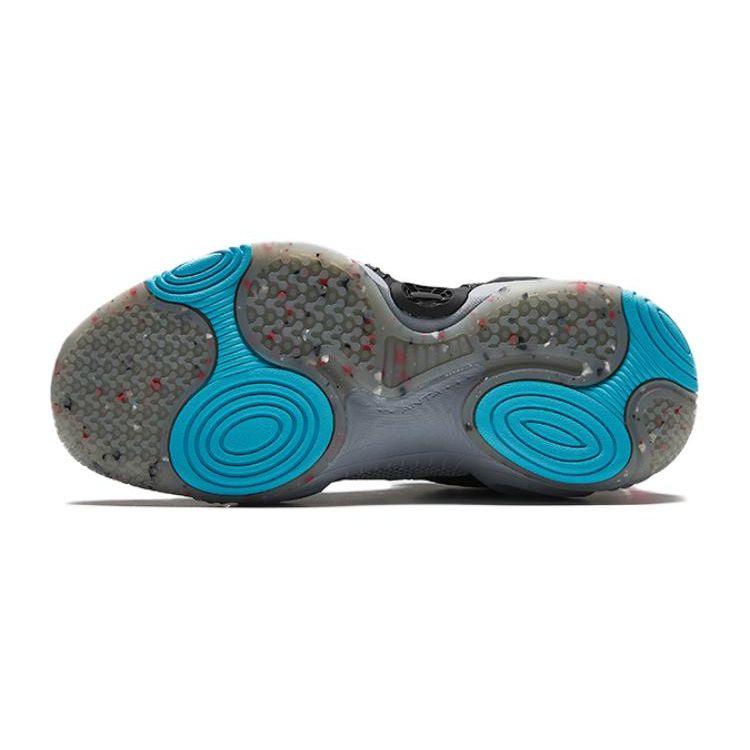 Anta Kids Irregular 3.0 Low Top Basketball Shoes Kids Basketball Shoes Black Gray 312411114-4
