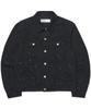 NOMANUAL Painted Trucker Jacket - Washed Black