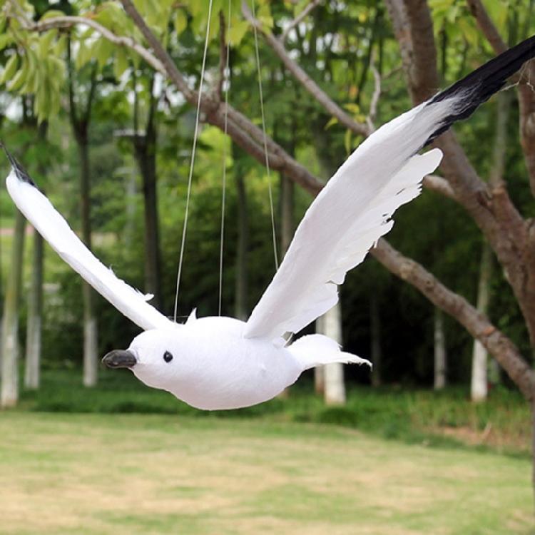 Artificial Seagulls Decors Hanging Ornament Christmas Flying Bird Pendant Seagulls Model Statue for Wedding Parties
