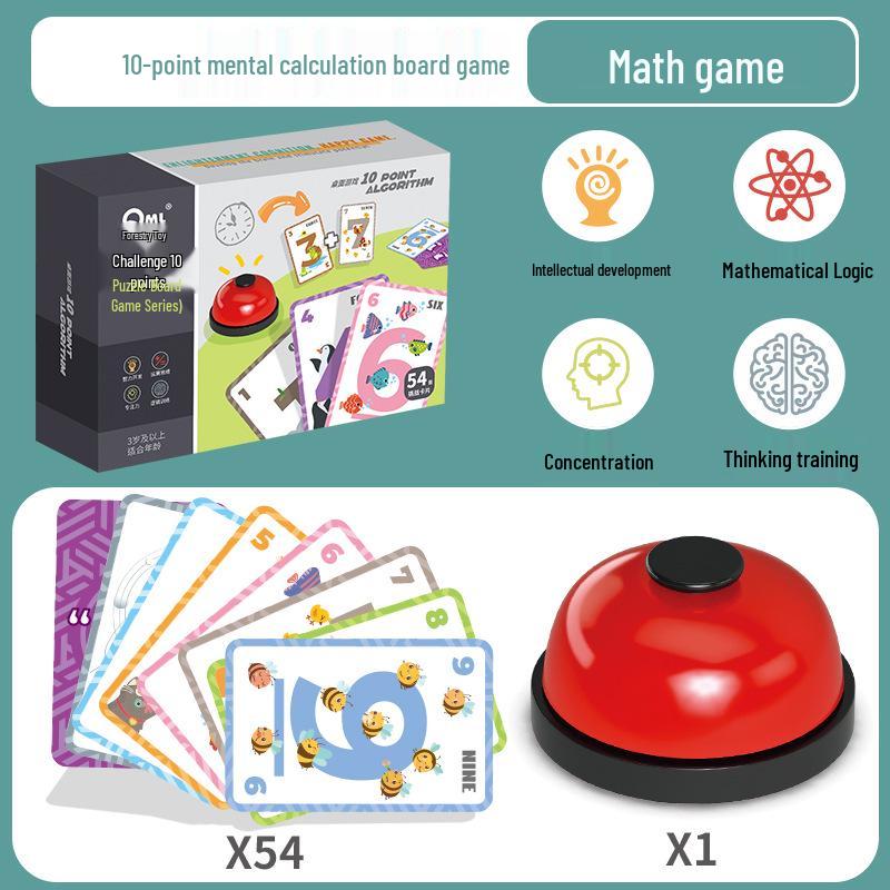 10 Kindergarten Math Addition & Subtraction Teaching Aids - Thinking Timer Toys with 24 Point Gameplay Scene Diagram